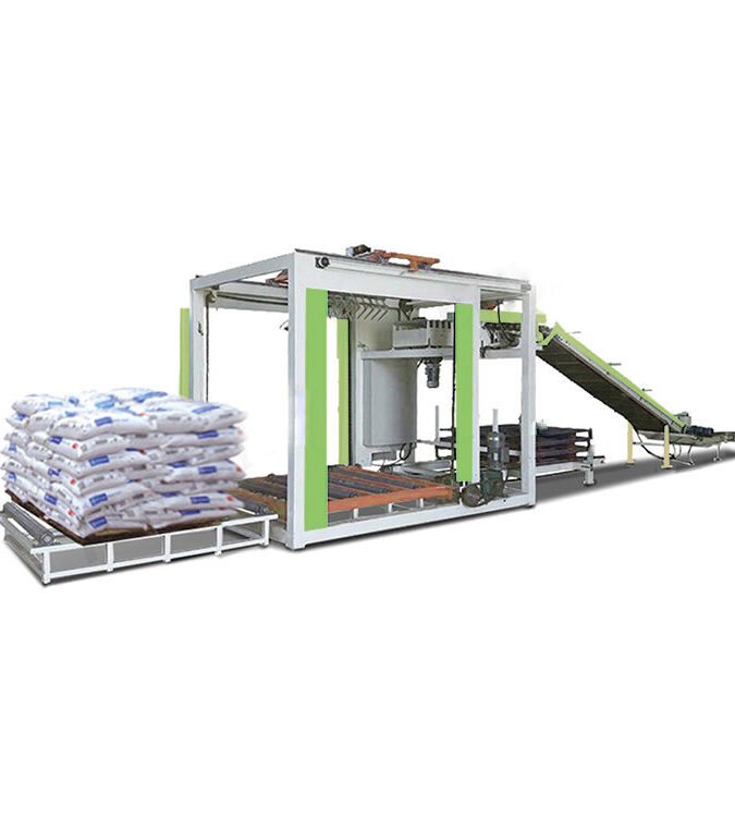 Fully Automatic 25kg 50kg Bag Palletizer High Level Palletizing Machine