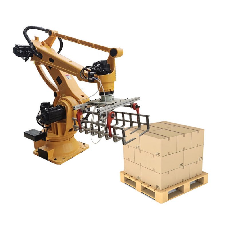 Efficient Mechanical Arm Automatic Palletizer Machine Suitable for Stacking Bags Cartons and Barrels